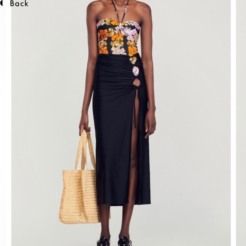 Sandro Black Asymmetrical Skirt
